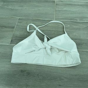 Alala White Bow Tie Sports Bra Small Crop